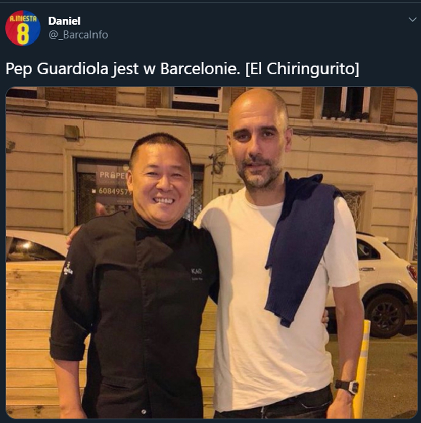 Pep Guardiola jest w Barcelonie!
